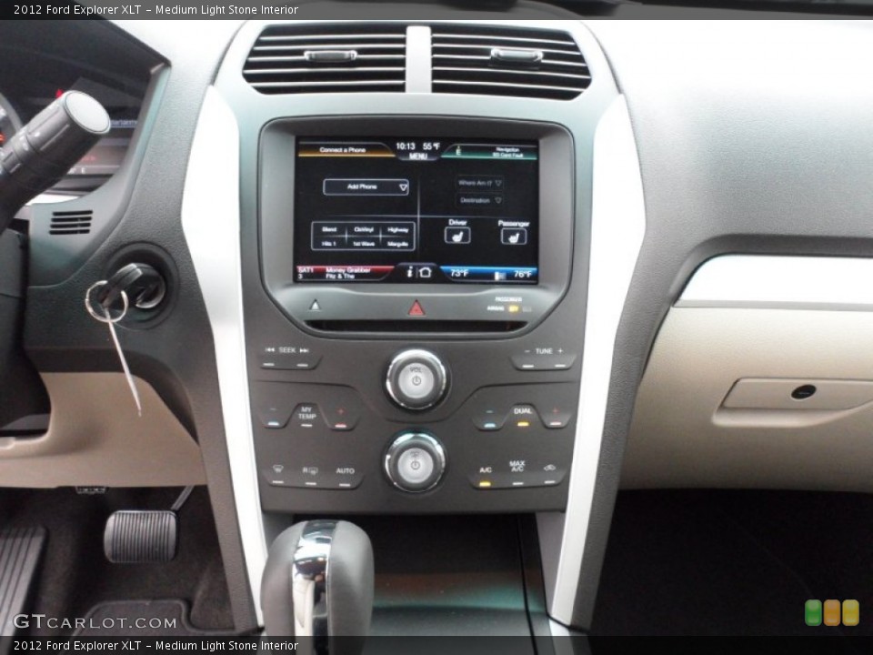 Medium Light Stone Interior Controls for the 2012 Ford Explorer XLT #58655009