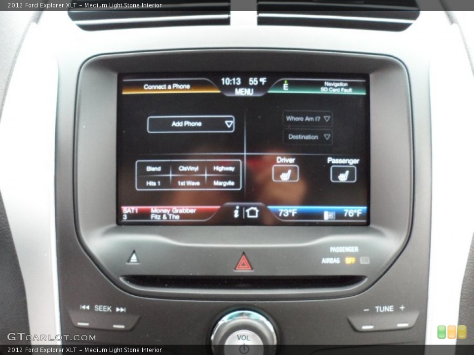 Medium Light Stone Interior Controls for the 2012 Ford Explorer XLT #58655015
