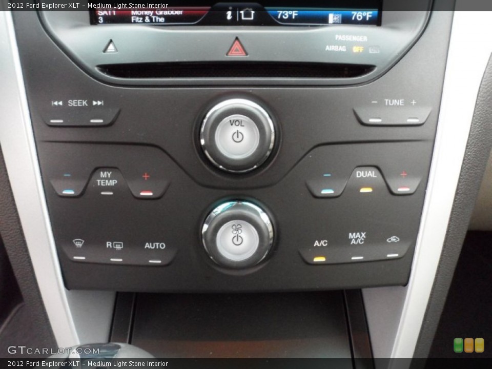 Medium Light Stone Interior Controls for the 2012 Ford Explorer XLT #58655024