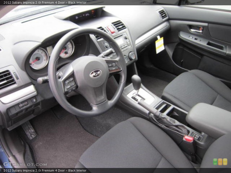 Black Interior Prime Interior for the 2012 Subaru Impreza 2.0i Premium 4 Door #58657259