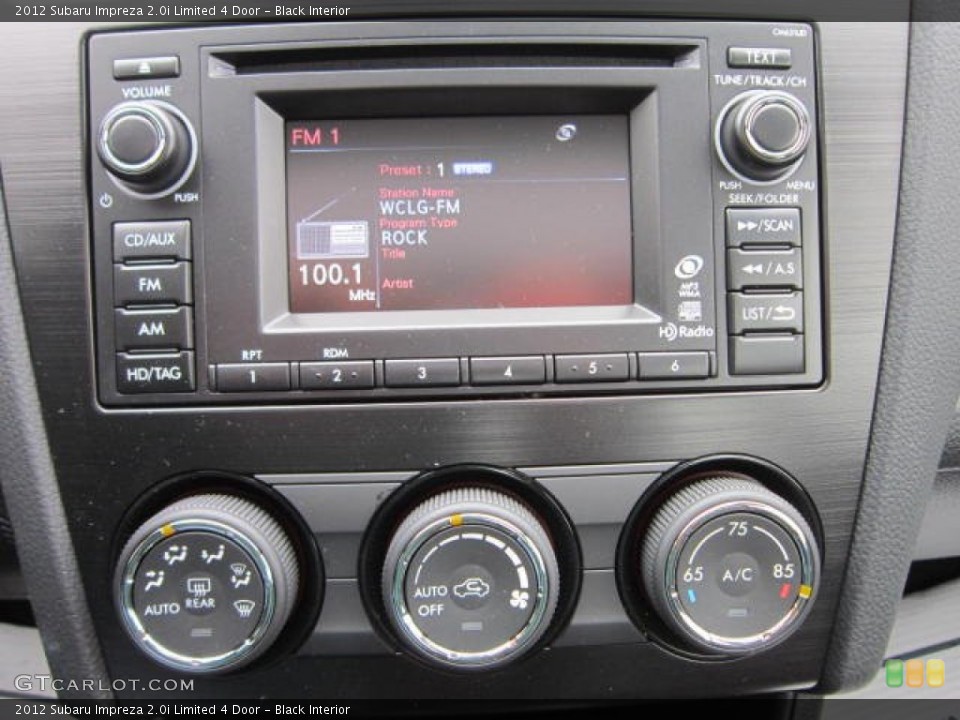 Black Interior Controls for the 2012 Subaru Impreza 2.0i Limited 4 Door #58657502