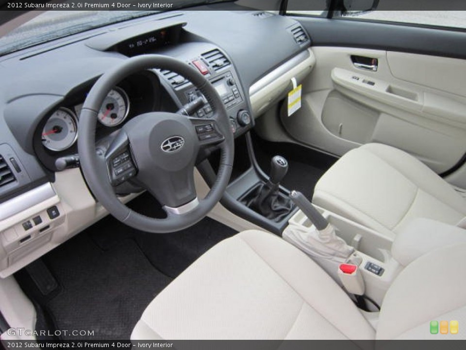 Ivory Interior Photo for the 2012 Subaru Impreza 2.0i Premium 4 Door #58657655