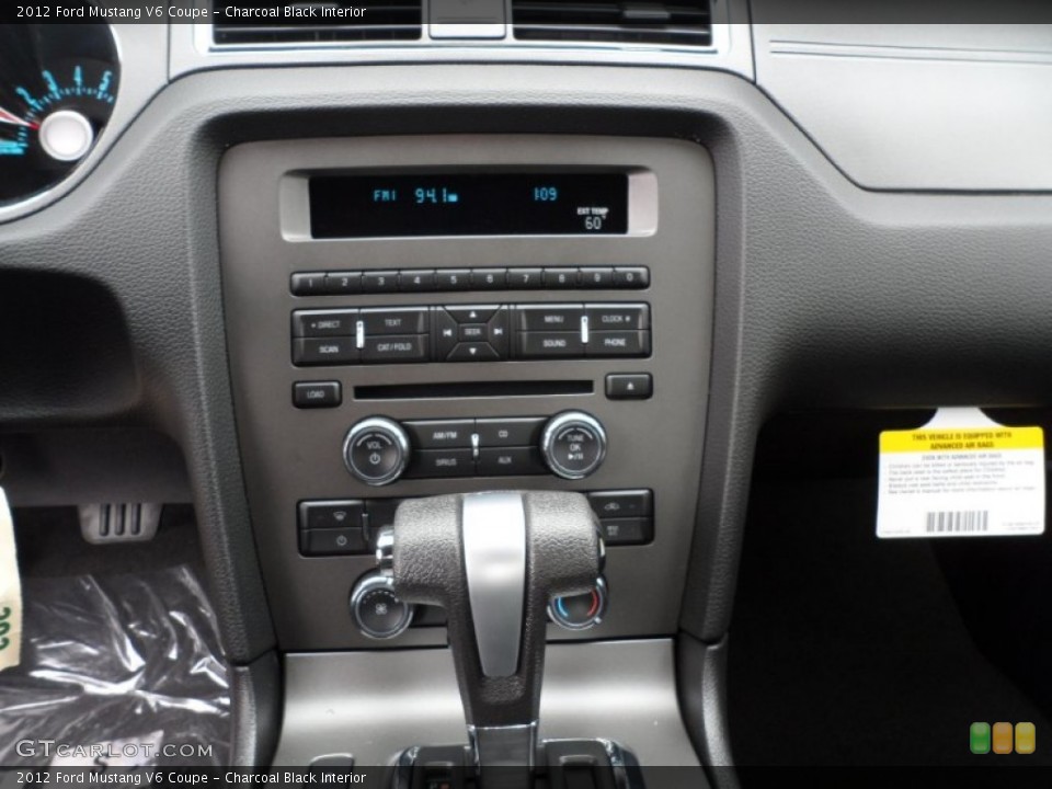 Charcoal Black Interior Controls for the 2012 Ford Mustang V6 Coupe #58660361