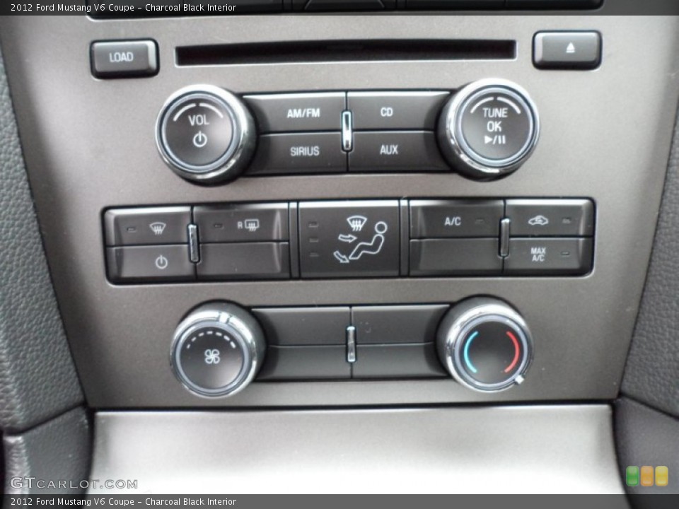 Charcoal Black Interior Controls for the 2012 Ford Mustang V6 Coupe #58660367