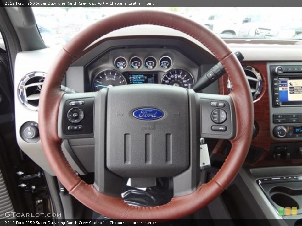 Chaparral Leather Interior Steering Wheel for the 2012 Ford F250 Super Duty King Ranch Crew Cab 4x4 #58667291