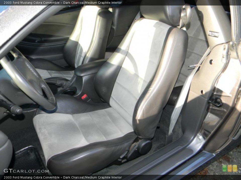 Dark Charcoal/Medium Graphite Interior Photo for the 2003 Ford Mustang Cobra Convertible #58669931