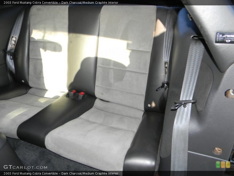 Dark Charcoal/Medium Graphite Interior Photo for the 2003 Ford Mustang Cobra Convertible #58669940