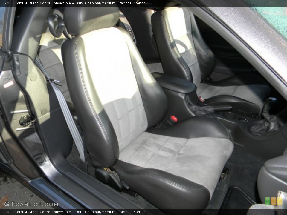 Dark Charcoal/Medium Graphite Interior Photo for the 2003 Ford Mustang Cobra Convertible #58669958