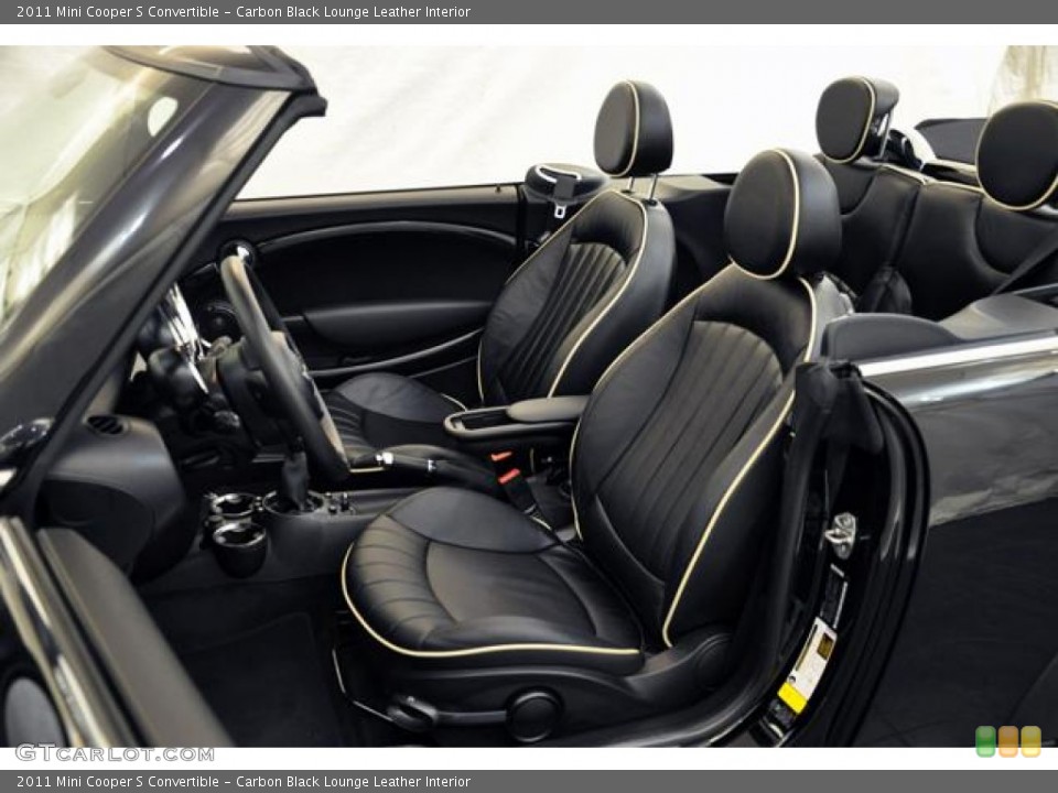 Carbon Black Lounge Leather Interior Photo for the 2011 Mini Cooper S Convertible #58675073