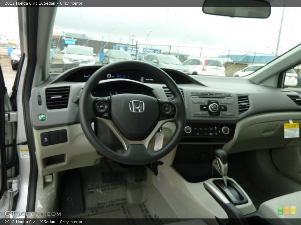 Gray Interior Dashboard for the 2012 Honda Civic LX Sedan #58675793
