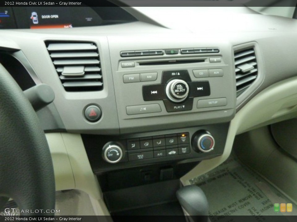 Gray Interior Controls for the 2012 Honda Civic LX Sedan #58675844
