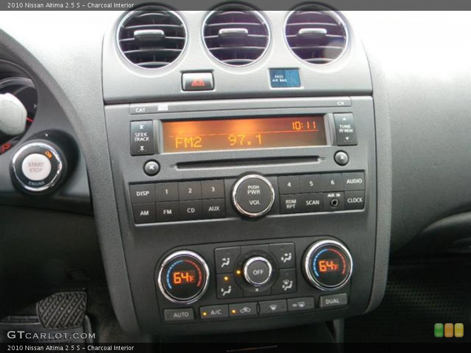 Charcoal Interior Controls for the 2010 Nissan Altima 2.5 S #58681736