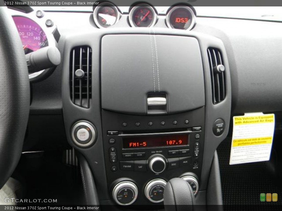 Black Interior Controls for the 2012 Nissan 370Z Sport Touring Coupe #58684728