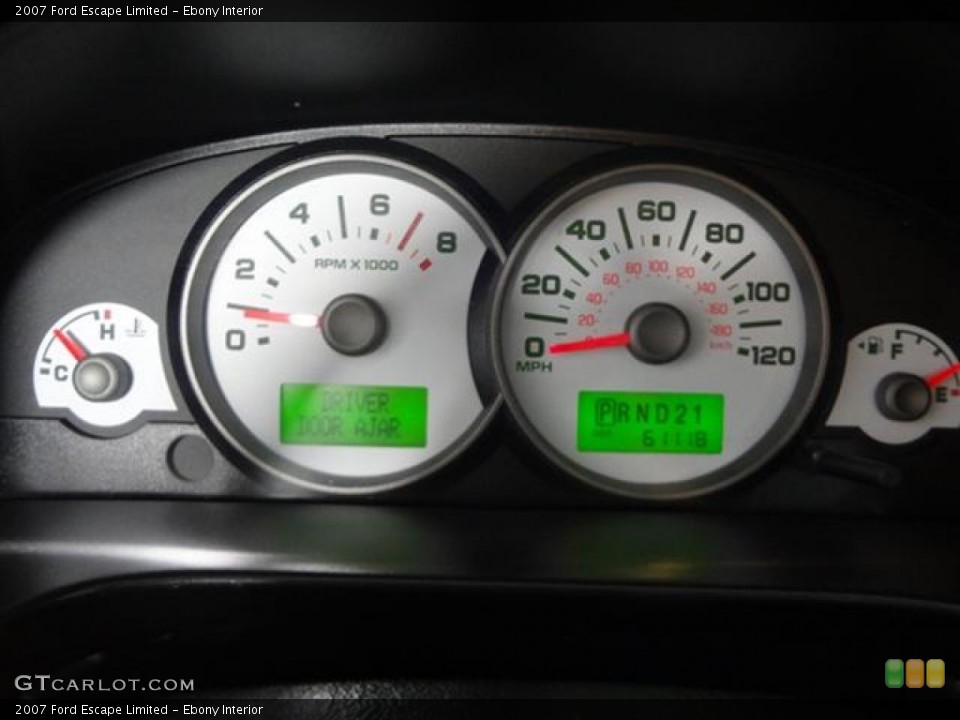 Ebony Interior Gauges for the 2007 Ford Escape Limited #58689679