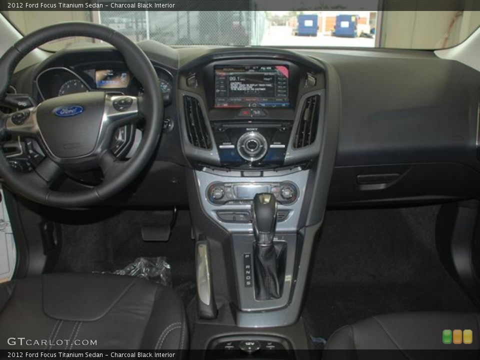 Charcoal Black Interior Dashboard for the 2012 Ford Focus Titanium Sedan #58694017
