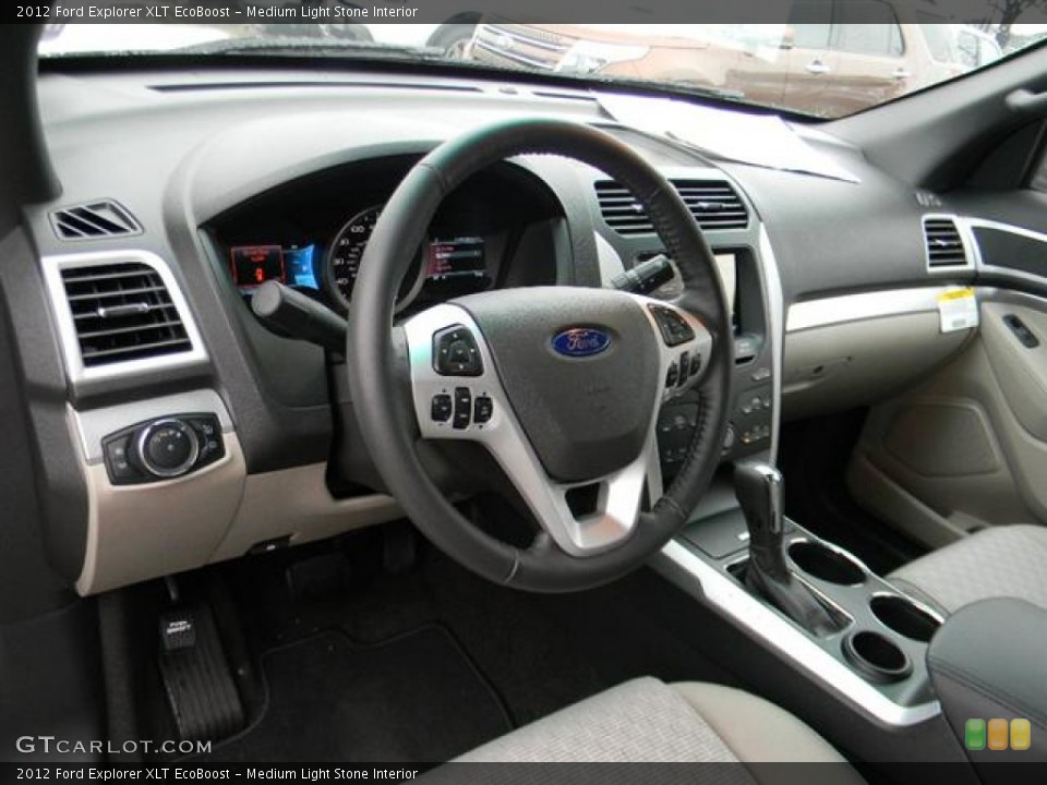 Medium Light Stone Interior Dashboard for the 2012 Ford Explorer XLT EcoBoost #58695334