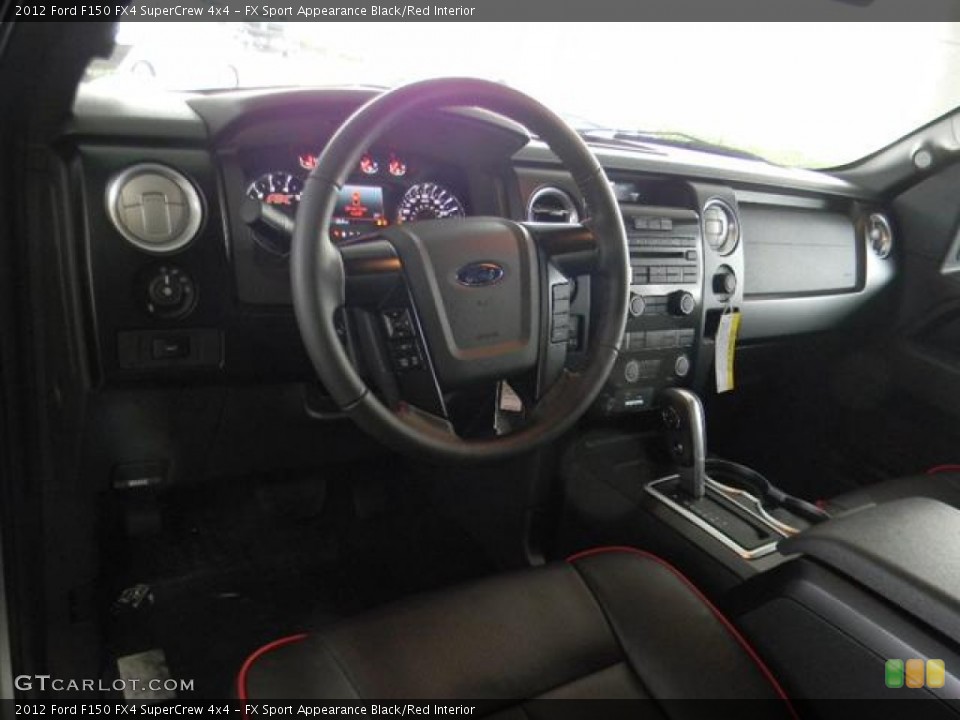 FX Sport Appearance Black/Red Interior Dashboard for the 2012 Ford F150 FX4 SuperCrew 4x4 #58695450
