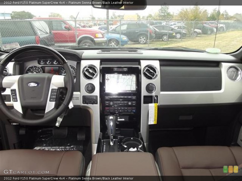 Platinum Sienna Brown/Black Leather Interior Dashboard for the 2012 Ford F150 Platinum SuperCrew 4x4 #58696997