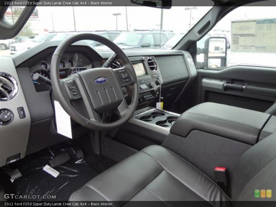 Black Interior Photo for the 2012 Ford F250 Super Duty Lariat Crew Cab 4x4 #58698314