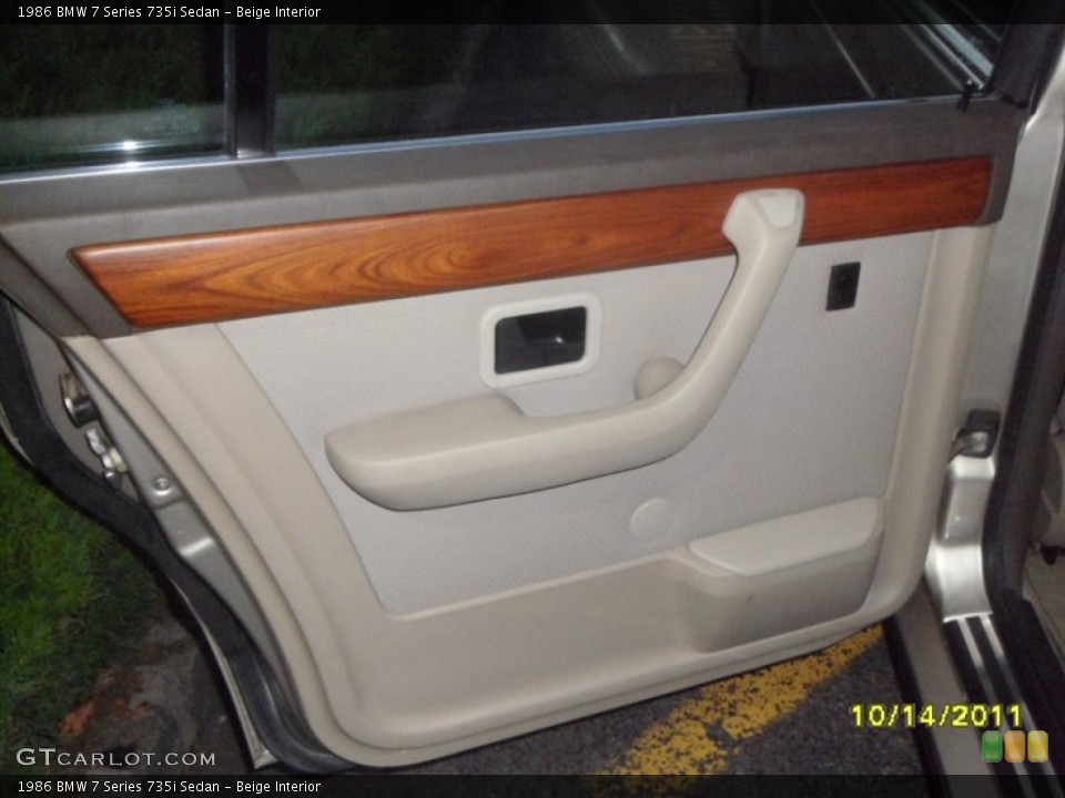 Beige Interior Door Panel for the 1986 BMW 7 Series 735i Sedan #58701159