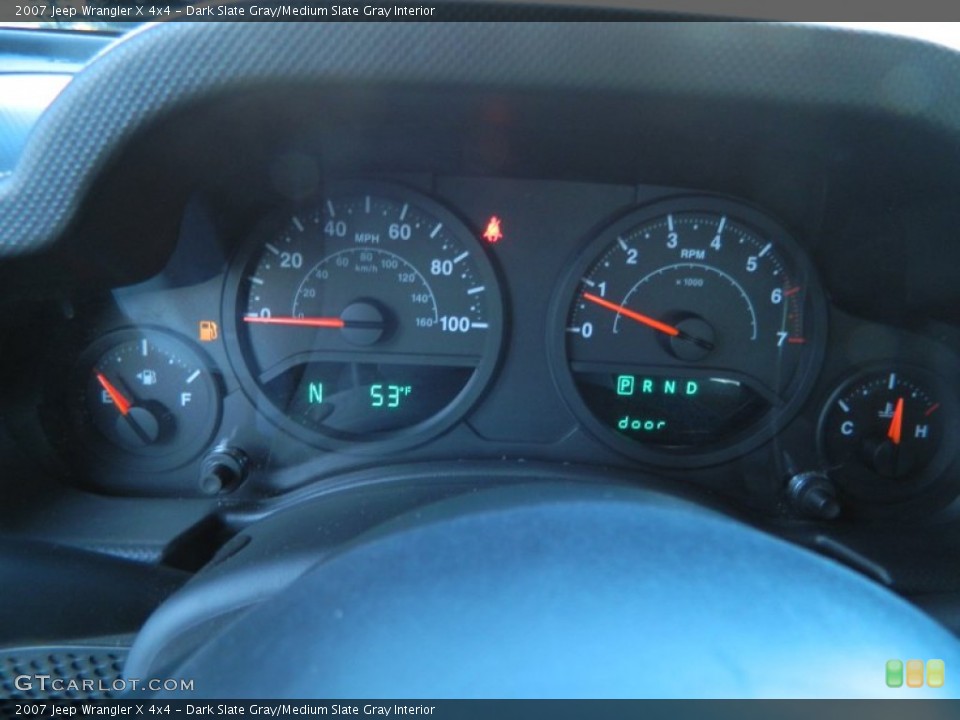 Dark Slate Gray/Medium Slate Gray Interior Gauges for the 2007 Jeep Wrangler X 4x4 #58702294