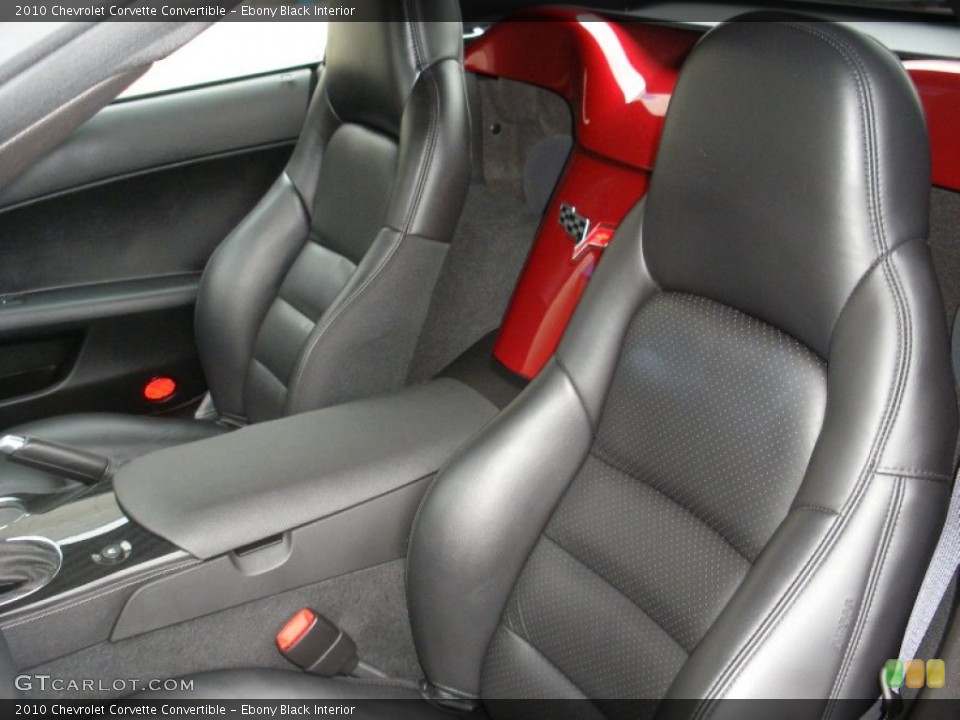 Ebony Black Interior Photo for the 2010 Chevrolet Corvette Convertible #58707986