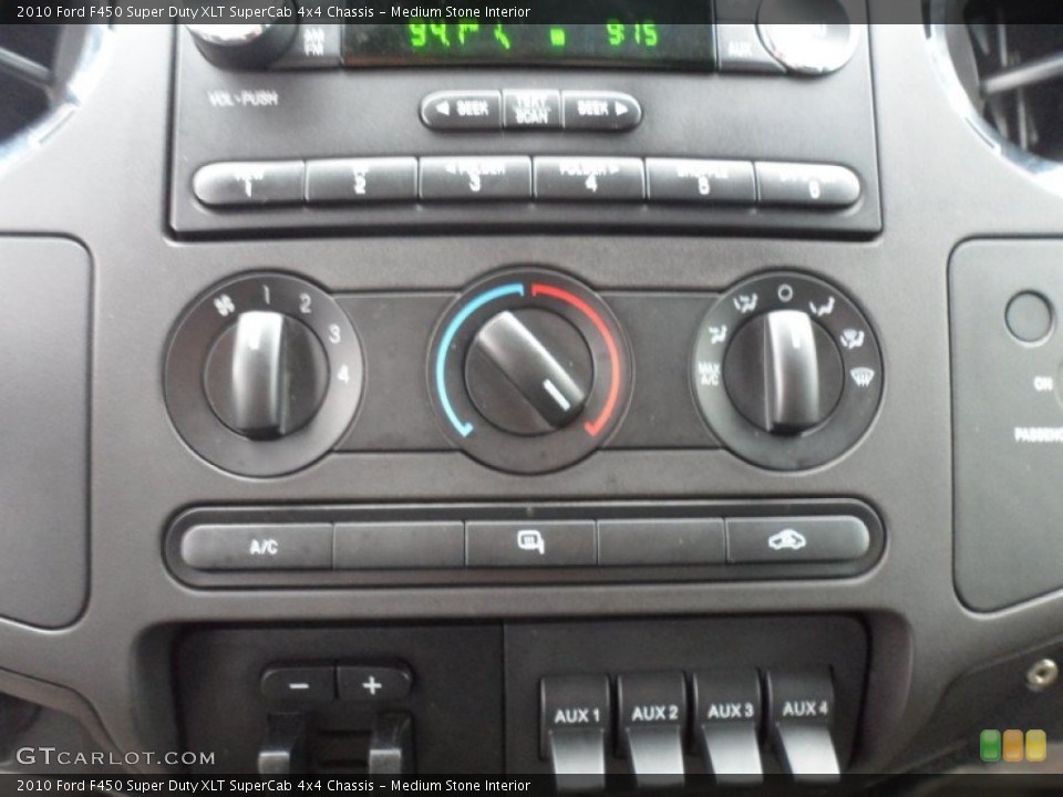 Medium Stone Interior Controls for the 2010 Ford F450 Super Duty XLT SuperCab 4x4 Chassis #58708805
