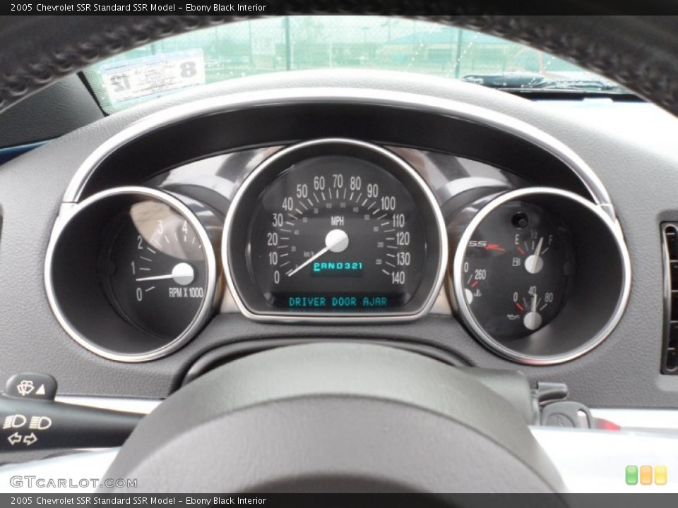 Ebony Black Interior Gauges for the 2005 Chevrolet SSR  #58709186