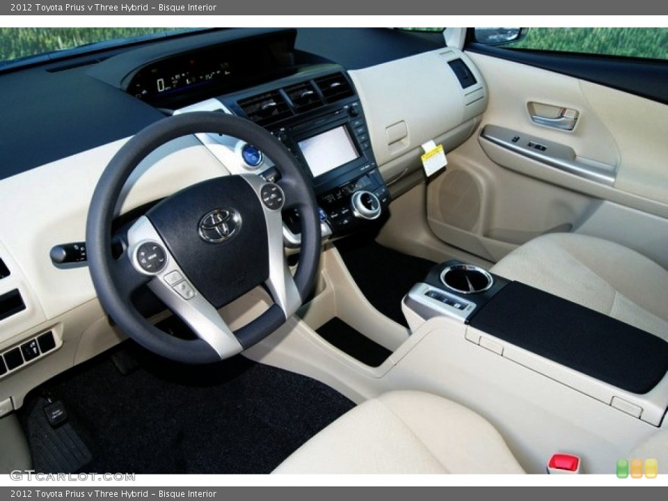 Bisque Interior Prime Interior for the 2012 Toyota Prius v Three Hybrid #58714472