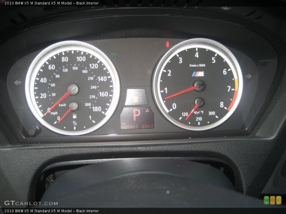 Black Interior Gauges for the 2010 BMW X5 M  #58721612