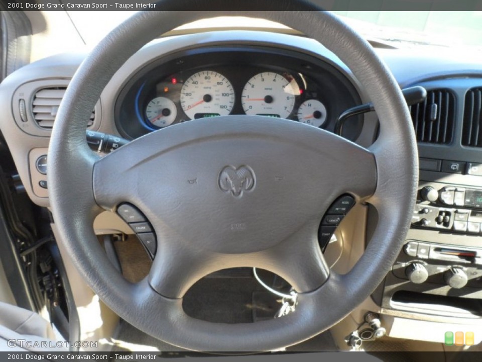 Taupe Interior Steering Wheel for the 2001 Dodge Grand Caravan Sport #58726955