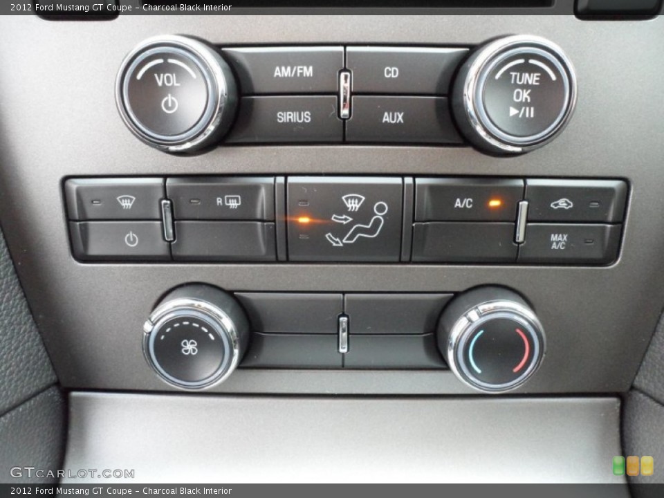 Charcoal Black Interior Controls for the 2012 Ford Mustang GT Coupe #58727192