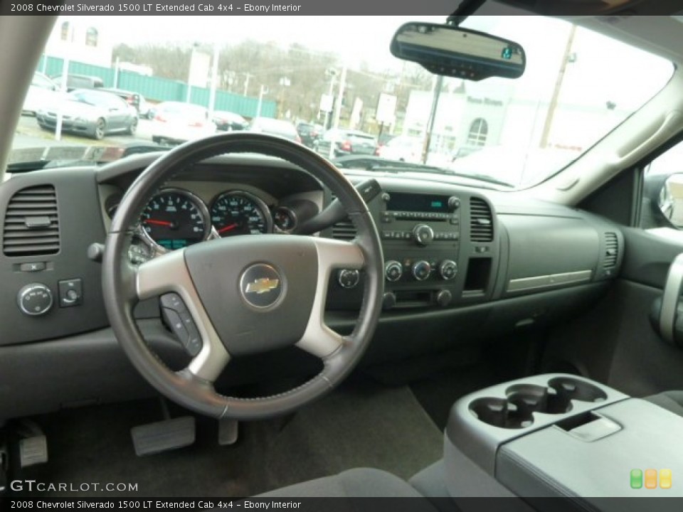 Ebony Interior Dashboard for the 2008 Chevrolet Silverado 1500 LT Extended Cab 4x4 #58732242