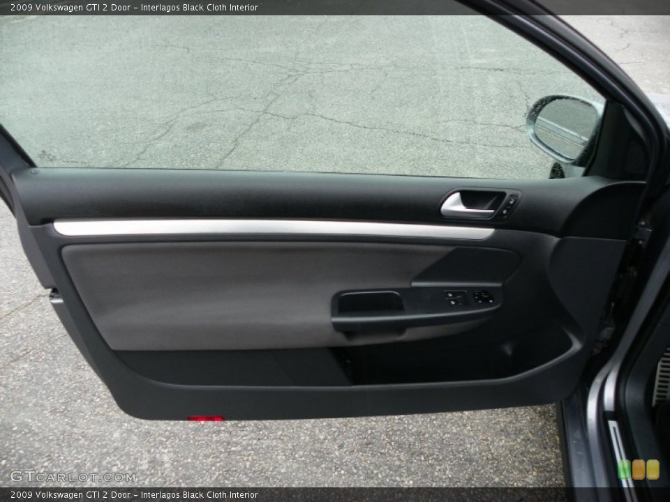 Interlagos Black Cloth Interior Door Panel for the 2009 Volkswagen GTI 2 Door #58733208
