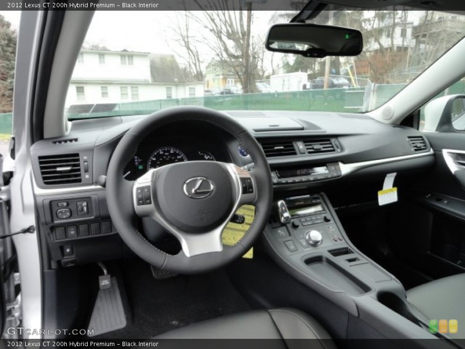 Black Interior Dashboard for the 2012 Lexus CT 200h Hybrid Premium #58733720