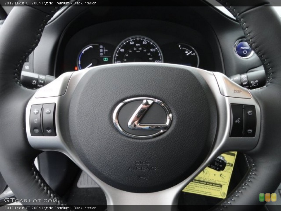 Black Interior Steering Wheel for the 2012 Lexus CT 200h Hybrid Premium #58733765