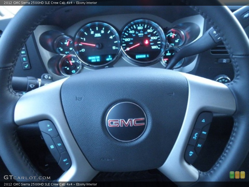 Ebony Interior Steering Wheel for the 2012 GMC Sierra 2500HD SLE Crew Cab 4x4 #58734894