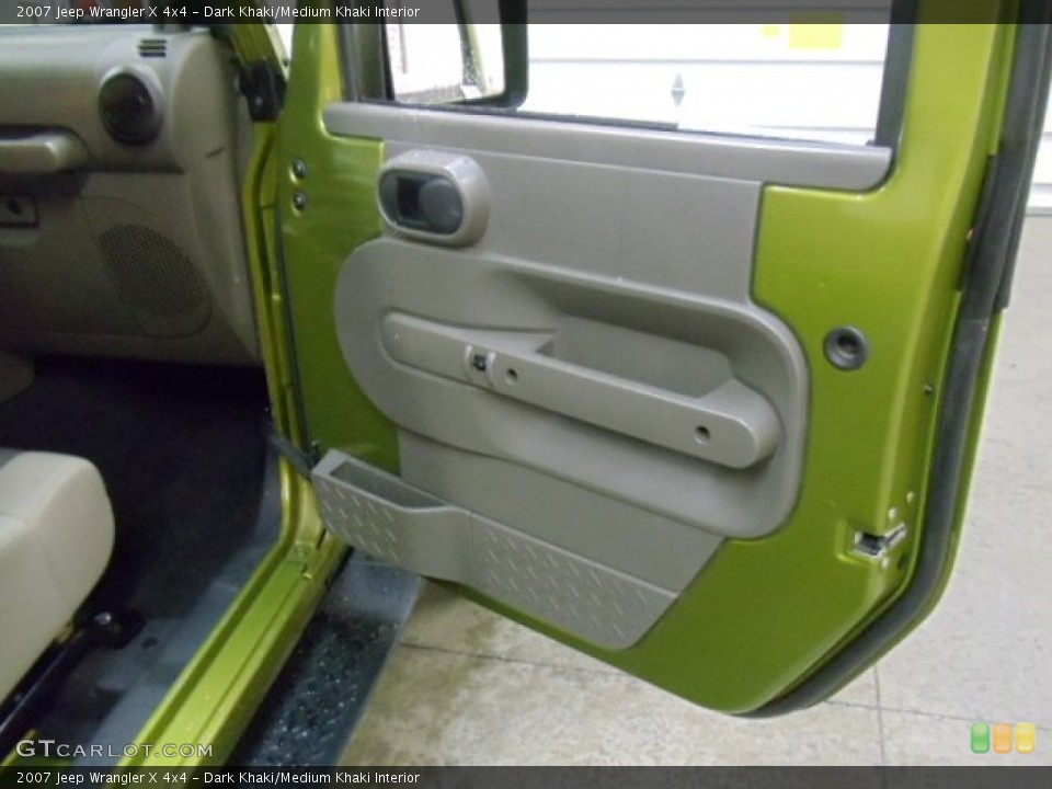 Dark Khaki/Medium Khaki Interior Door Panel for the 2007 Jeep Wrangler X 4x4 #58735407