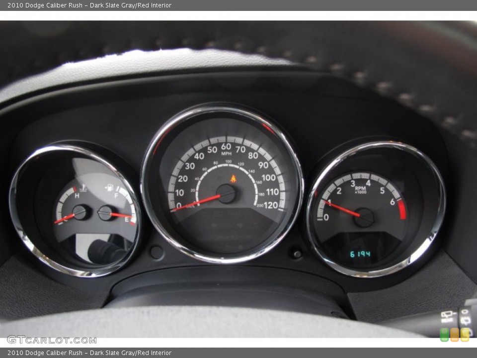 Dark Slate Gray/Red Interior Gauges for the 2010 Dodge Caliber Rush #58736913