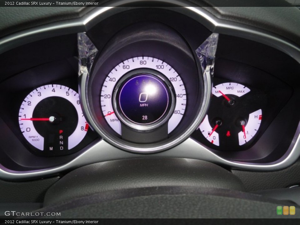 Titanium/Ebony Interior Gauges for the 2012 Cadillac SRX Luxury #58742043