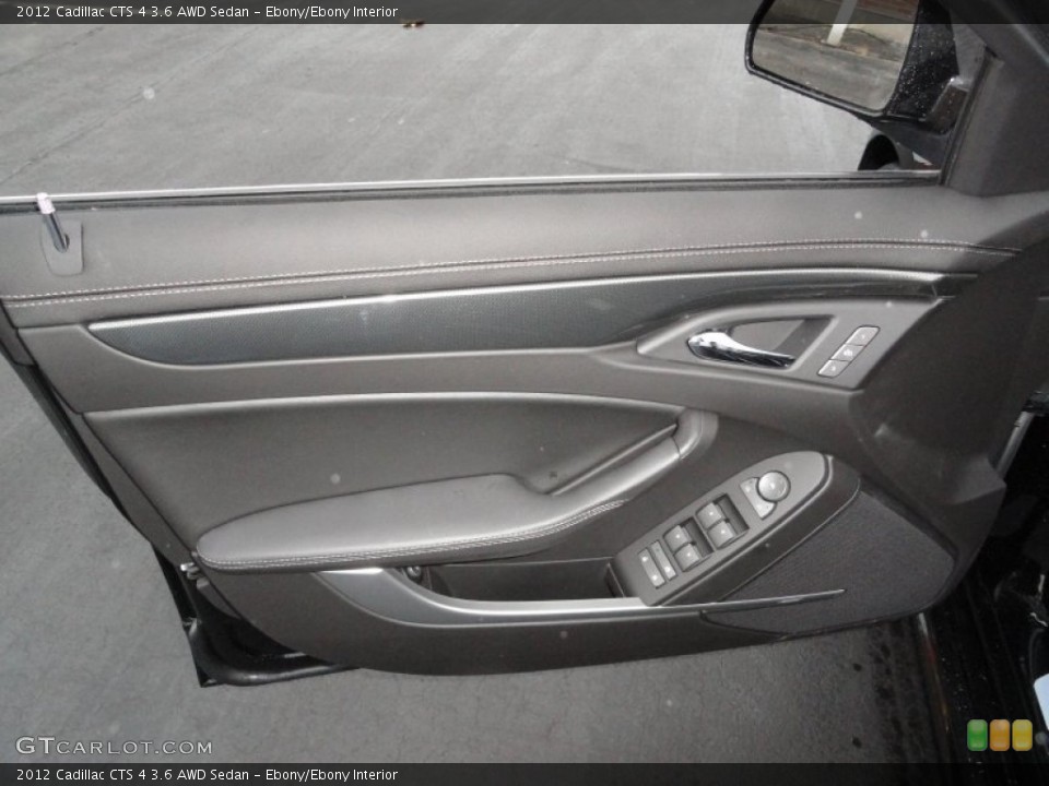 Ebony/Ebony Interior Door Panel for the 2012 Cadillac CTS 4 3.6 AWD Sedan #58742592