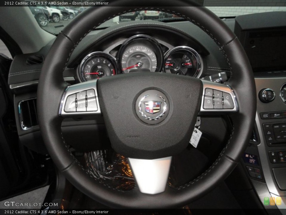 Ebony/Ebony Interior Steering Wheel for the 2012 Cadillac CTS 4 3.6 AWD Sedan #58742619