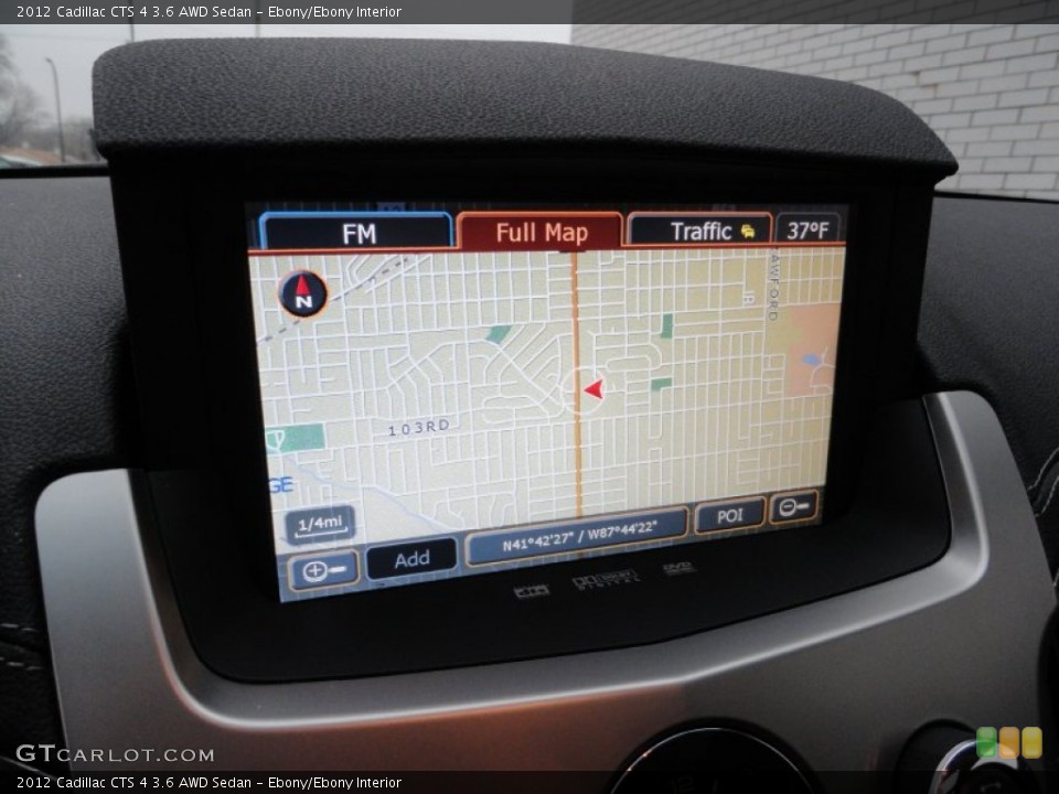 Ebony/Ebony Interior Navigation for the 2012 Cadillac CTS 4 3.6 AWD Sedan #58742637