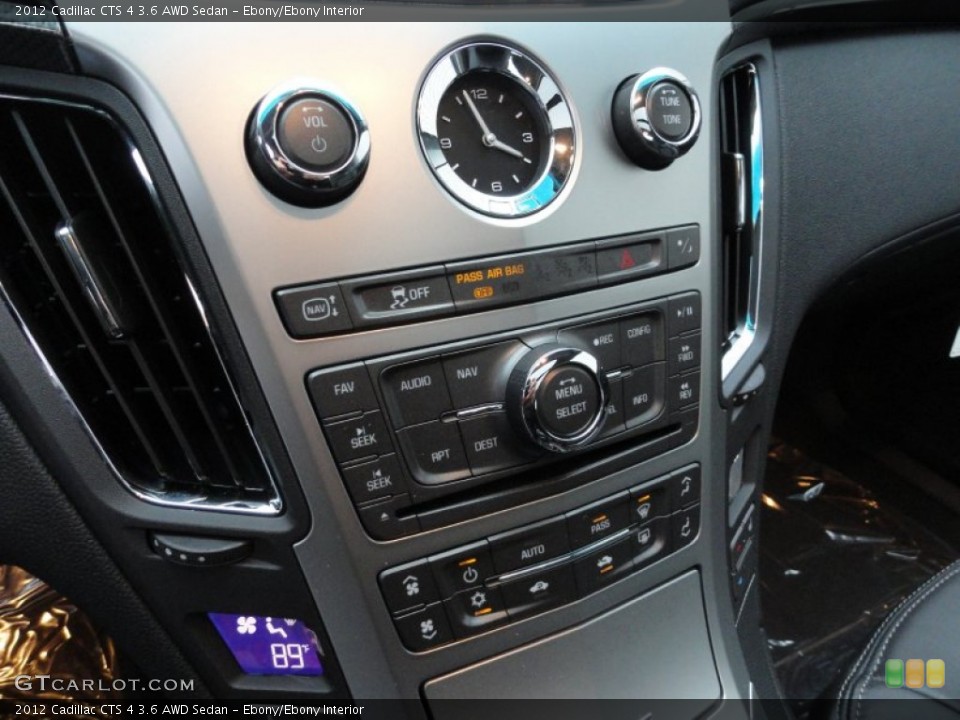 Ebony/Ebony Interior Controls for the 2012 Cadillac CTS 4 3.6 AWD Sedan #58742646
