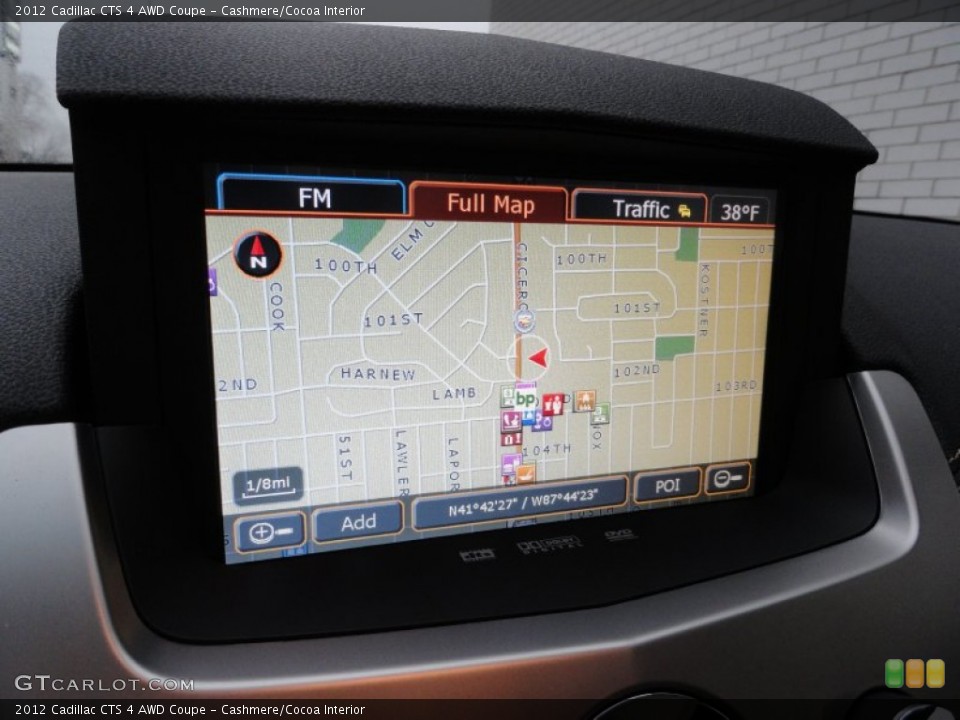 Cashmere/Cocoa Interior Navigation for the 2012 Cadillac CTS 4 AWD Coupe #58742850