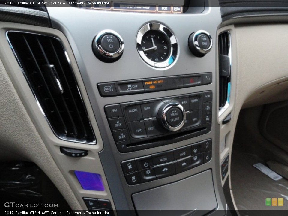 Cashmere/Cocoa Interior Controls for the 2012 Cadillac CTS 4 AWD Coupe #58742868
