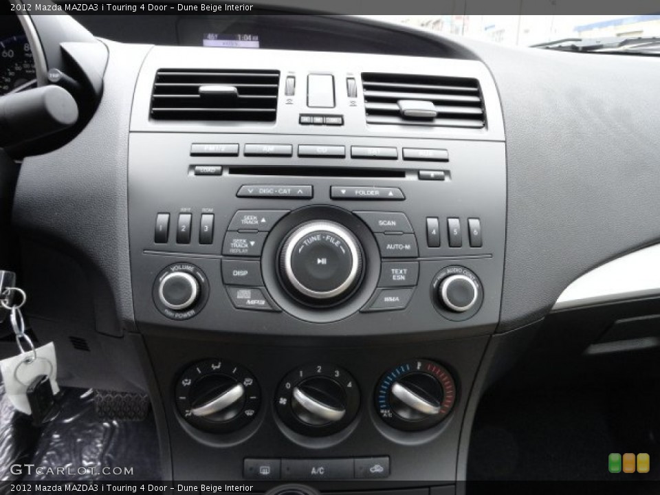 Dune Beige Interior Controls for the 2012 Mazda MAZDA3 i Touring 4 Door #58744410