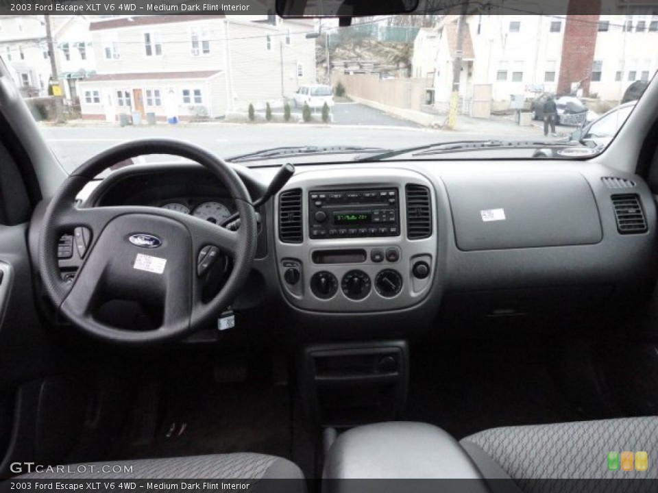 Medium Dark Flint Interior Dashboard for the 2003 Ford Escape XLT V6 4WD #58751565