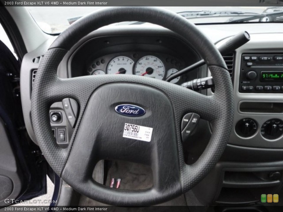 Medium Dark Flint Interior Steering Wheel for the 2003 Ford Escape XLT V6 4WD #58751604