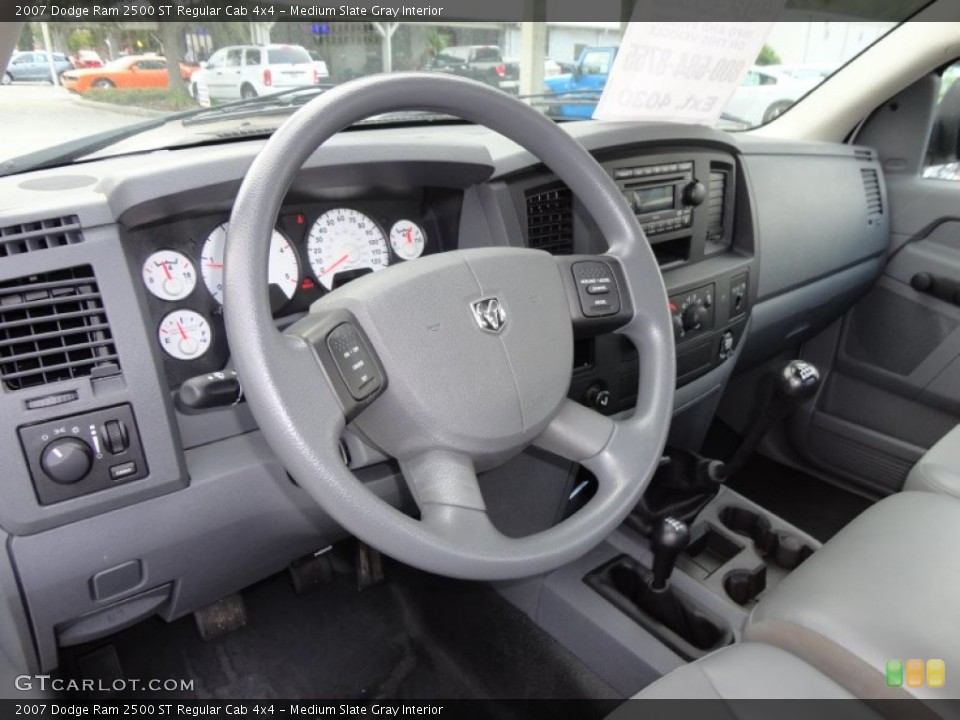 Medium Slate Gray Interior Dashboard for the 2007 Dodge Ram 2500 ST Regular Cab 4x4 #58755126